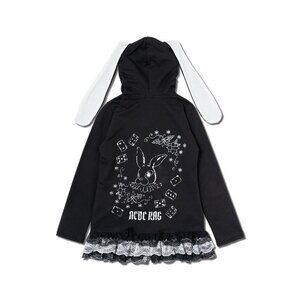 ACDC RAG - Alice Gothic Rabbit Ears Zip Up Hoodie
